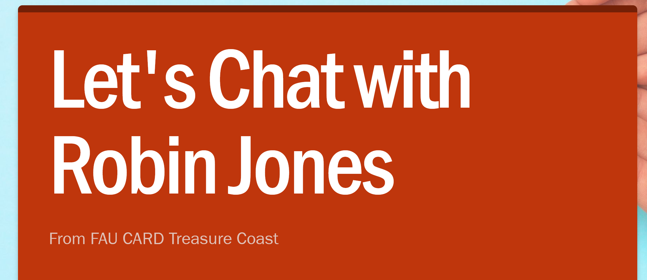 Let's Chat with Robin Jones
