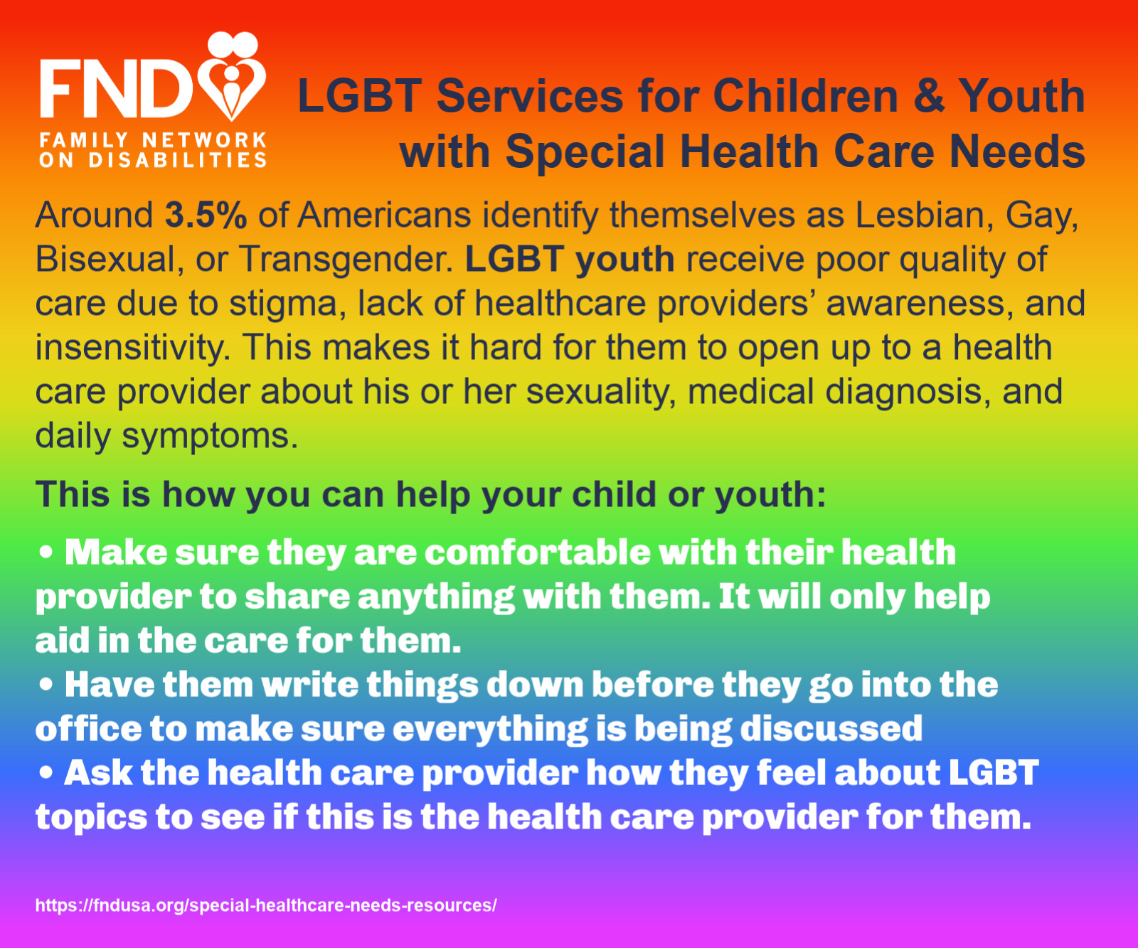 Special Needs LGBT Youth Family Network on Disabilities