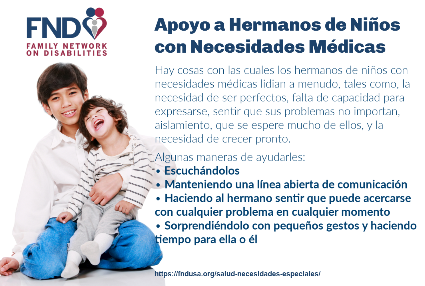 Hermanos Niños con Necesidades Especiales - Family Network on Disabilities