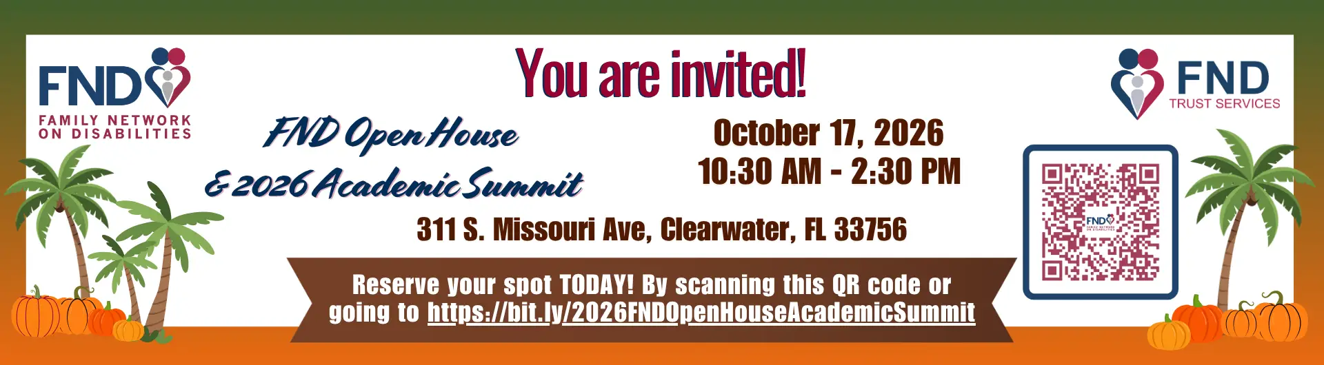 FND Open House and Academic Summit on October 17, 2026
